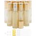 Rowiz 10pcs Essential Oils Roll on Bottles 10ml Refillable Empty Glass Rollerball Bottles with Golden Cap Perfect for Homemade Perfume Fragrance Aromatherapy Oils Pearly Golden - Buy Online on GoSupps.com