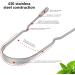 Buy Tebinzi Stainless Steel Tongue Cleaner - U-Shaped Oral Hygiene Brush for Fresh Breath | Healthy Adults Care | Includes Silver Cloth Bag - Buy Online on GoSupps.com