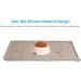Audwud Silicone Waterproof Pet Feeding Mat | Anti-Slip Dog & Cat Bowl Mat 47x30 cm - Adobe Brown - Buy Online on GoSupps.com