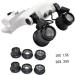 Magnifier 10X 15X 20X 25X with 2 LED Light Double Eye Glasses Headhand Wearing Magnifying Jeweler Watch Clock Repair Loupe - Buy Online on GoSupps.com