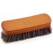 Stone and Clark Horse Hair Shoe Brush - Polish Your Leather to Perfection - Shoe Polish Brush with 100% Horse Hair Bristles & Concaved Beech Wood Handle (Premium Brown Horsehair Brush)