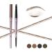 Music Flower Eyebrow Pencil Double Ended Waterproof Brow Pen Smudgeproof Long lasting Eye Makeup Pack of 1 Light Brown