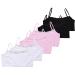 Bevalsa Girls' Bustier Girls' Bustier with Lace 10-14 Years Girls Bras ML Black White Pink