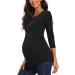 Love2Mi Women's Maternity Nursing Shirt - Layered Wrap Design, Stop Maternity Top - Black XL - Buy Online on GoSupps.com