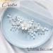 Silver Rhinestone Bride Wedding Hair Comb with Pearls - Bridal Hairpiece for Women and Girls - Buy Online on GoSupps.com