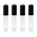 G n rique Lot de 4 Tubes de Gloss L vres Vides 8 Ml Noir L ger Plastique R utilisable pour Voyage Maquillage DIY