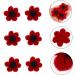 SHINEOFI 10pcs Diy Accessories Hair Barrettes Sewing Crochet Flowers Diy Headdress Supplies Petals Patch Claret 4X4X1.5CM - Buy Online on GoSupps.com