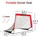 L RUNNZER Portable Soccer Goal  Pop Up Soccer Goal Net for Backyard  Set of 2 with Portable Carrying Case Red 4x3 FT - Buy Online on GoSupps.com