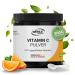 Vitamin C powder high dose 1000mg calcium ascorbate of it 820mg vitamin C per g from herbal fermentation & buffered 300 portitions without additives vegan