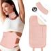 Castor Oil Pack Wrap-Lordhoo Castor Oil Packs for Liver Detox with 10ml Tablespoon Washable Castor Oil Pack Organic Cotton No Oil Mess Castor Oil Wrap Adjustable Elastic Straps -(Oil not Included)