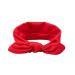 ORYOUGO Headbands Fashion Elastic Head Wrap Stretchy Moisture Solid Color Criss Hairband for Girls Turban Knotted Rabbit Hair Band Headband Red