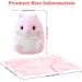 MUZIRI KINOKOO Cute Hamster Plush Pillow Blanket - Pink | Soft Toy Blanket for TV, Sofa, Office | Stuffed Throw Pillow | Folding Nap Blanket - Buy Online on GoSupps.com