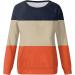 GJPRXCx Women Oversized Sweatshirt with Pocket Long Sleeve Casual Crewneck Sweatshirt Drop Shoulder Ribbed Cuff Hem Pullover Large 01_orange - Buy Online on GoSupps.com
