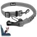 Eyin dog seat belt 3 in 1 clipped belt dog car with a reflective elastic nylon show dog seat belt for all dog breeds and car seats drinking 70cm (gray) 70cm (55-70cm) gray