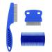 3 pieces of cat dog flea comb flea comb for cats lice comb pet tearing stain removal kamm set pet dog cat care comb for preventing fleas and lice (blue)