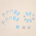 Justotry 24 Pieces Sky Blue Glitter Press-On Nails | Medium Angular French Artificial Nails for Women | Short Acrylic Square Fingernails - Buy Online on GoSupps.com