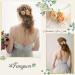 Fangsen Boho Silver Wedding Rose Flower Comb - Orange Floral Headpiece for Brides - Buy Online on GoSupps.com