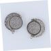20 pcs Round Bezel Accessory with Pendants Trays Rotate Double-sided Pendant Trinket Keychain Alloy 2.5X2.5cmx2pcs As Shownx2pcs - Buy Online on GoSupps.com