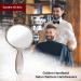Silver Handheld Salon Barbers Mirror - Extra Large with Grip Handle | Garden of Arts - Buy Online on GoSupps.com