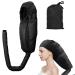 Wisebom dry hoods for hair bonnet attachment for hair dryers adjustable for hand hair dryer cap bonnet hair dryer attachment for styling curls and deep care (black)