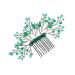 Mikinona Green Branches and Leaves Hair Comb Leaf Comb Hairpin Wedding Comb Hairpin Wedding Crystal Hair Decor Wedding Headdress Crystal Leaf Headdress Crystal Comb Hairpin Leaf Hair Comb