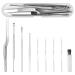 8 Pcs Ear Wax Removal Kit Curved Tip Tweezer Ear Pick Earwax Removal Tool Ear Cleansing Tool Set Ear Wax Remover with Storage Box Reusable Ear Curette Wax Removal Set for Children & Adults