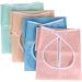 BTSKY 4 Pcs Waterproof Reusable Adult Bibs - Mealtime Protector Bib Set with Crumb Catcher in Pink, Beige, Blue, and Green - Buy Online on GoSupps.com