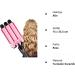 Buy 3-Barrel Waving Iron - 25mm Adjustable Temperature Curling Iron for All Hair Types - Fast Heating Hair Styling Tool in Pink - Buy Online on GoSupps.com
