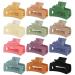 12 PCS Hair Claw Clips, Small Claw Clips for Women Girls, Mini Square Hair Clips, Rectangle Hair Jaw Clips, Non-slip Banana Clips Barrettes for Thin/ Medium Hair Multi-colored