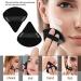 2 Pcs Black Cotton Triangle Powder Puff Set for Makeup - Velour Cosmetic Foundation Beauty Tools - Buy Online on GoSupps.com