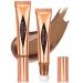 NewBang Liquid Contour Beauty Wand Natural Matte Finish Cream Concealer Contouring Stick with Cushion Applicator Silky Smooth Blendable Moist Waterproof Shading Bronzer Makeup Pen for Body Face 05