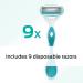 Schick Hydro Silk Sensitive Care Disposable Razors for Women - 9 Count, Pack of 3 (Green & White) - Buy Online on GoSupps.com