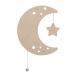 Bo Baby's ONLY - Baby wall lamp - moon - moon lamp for baby room - Night lamp with battery for children's room - FSC quality mark wood lamp - 25000 fuel hours - wall lamp