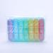 Zoolion Weekly Pill Box - 7 Day Portable Travel Organizer with Large Compartments for Vitamins & Supplements - Cyan - Buy Online on GoSupps.com
