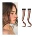 Bangs Hair Clip 2Pcs/set Synthetic Hair Bangs Clip in Front Side Bangs Wavy Curly Hair Extensions 30/35CM Long Natural Dragon beard Bangs Hairpiece for Women Bangs Clip in Hair (Color : 30cm Light Br 30cm Light Brown