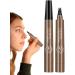 Liquid Eyebrow Pencil Brow Pencil with Fork Tip 4 Point Waterproof Eyebrow Pencil No Smudge Liquid Brow Quick Dry EyeLiner for Long Lasting Dark Brown - Buy Online on GoSupps.com