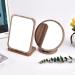 YOOMEISHALY Wooden 360-degree Rotating Desk Makeup Mirror - Portable Single-Sided Design for Bedroom & Bathroom - Buy Online on GoSupps.com