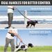 Plutus Pet Hands Free Dog Lead | Dual Handle Retractable Bungee Lead | Reflective Stitches | Adjustable Waist Lead for Medium Large Dogs - Red - Buy Online on GoSupps.com