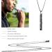 Anxiety Relief Necklace Anapana Breathing Necklace Calm Carry for Anxiety-Portable Stainless Steel Whistle Anxiety Necklace for Breathing Exercises Meditation Anxiety Gifts for Women(Black) - Buy Online on GoSupps.com