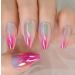 Metallic Ombre Ballerina Press On Nails - Bright Gradient Manicure with Mirror Tips - Buy Online on GoSupps.com