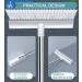 XUXRUS Floor Scrub Brush Long Handle Stainless Steel Push Broom Stiff Bristle Brush Scrubber Cleaning Brush for Bathroom Living Room Roof Garage Swimming Patio Pool White Grey - Buy Online on GoSupps.com