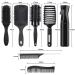9PCS Hair Brush Set for Wet Long Thick Hair - Detangling Round & Paddle Brushes with Spray Bottle - Ideal for Wavy Curly Hair - Black (7 piece set) - Buy Online on GoSupps.com