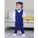 Mint Green Baby Boys Blazers Suit 5pcs Wedding Outfit | Solid Blue | 18-24 Months - Buy Online on GoSupps.com