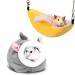 HzNzYHD Mini Hamster Bed with Winter Rat Hanging Hammock Banana Soft Warm Fleece Hamster Cave Nest for Small Animal