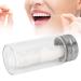 Natural dental floss 2 pieces tooth flap removal tooth floss with refillable container bottle of mouthpiece biodegradable dental floss for tooth cleaning 30m (white)