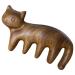Frcolor 5-Stage Cat Kitten Massage Comb - Cute Cat-Shaped Sandalwood Grooming Tool for Scalp Relief & Creative Pet Care - Buy Online on GoSupps.com