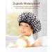 mikimini Reusable Waterproof Double Layer Shower Cap for Women - XL Checkerboard - Non-Fading & Stretchy - Ideal for Long Hair - 1 Pack - Buy Online on GoSupps.com