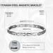 BioMag Magnetic Bracelet for Women - Adjustable Titanium Steel Wristband with Gift Box & Removal Tool - Fish Tail Design in Silver - Buy Online on GoSupps.com