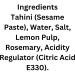 Gourmet Tahini Sauce Classic Containing Mezete Tahini Sauce Rich Sesame Seed Dressing 2 Packs of 315g - Buy Online on GoSupps.com