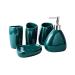 Bathroom soap dispenser handwash dispenser bottle/Dark Green Bathroom Accessories Set Accesorios Para Ba o Apartment Necessities Contain Toothbrush Cup Soap Dispenser Soap Dish-dark green 5 set-G Silver Pump Dark Green 5 Set